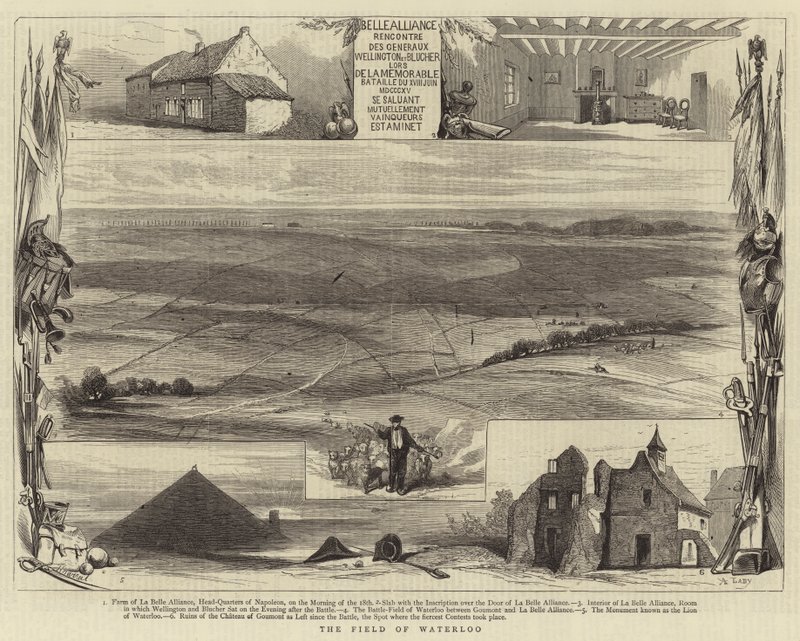 Waterloo Tarlası (gravür) by English School