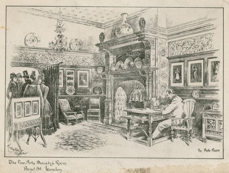 Güzel Sanatlar Dernekleri Odası, Bond Street, Londra - Ante-Room by English School