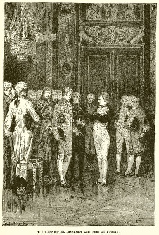Birinci Konsolos Bonaparte ve Lord Whitworth by English School