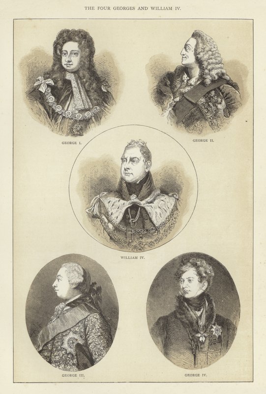 Dört Georges ve IV. William by English School