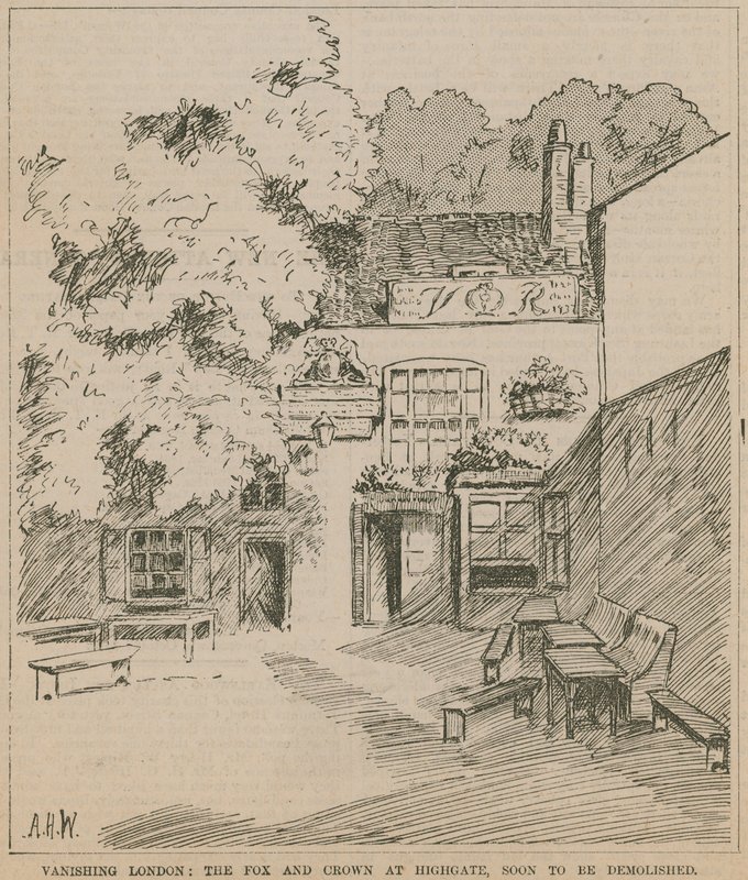Fox ve Crown, Highgate, Londra by English School