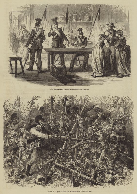Fransa-Prusya Savaşı (gravür) by English School