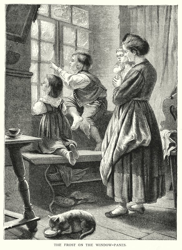 Pencere Bölmelerindeki Don (gravür) by English School