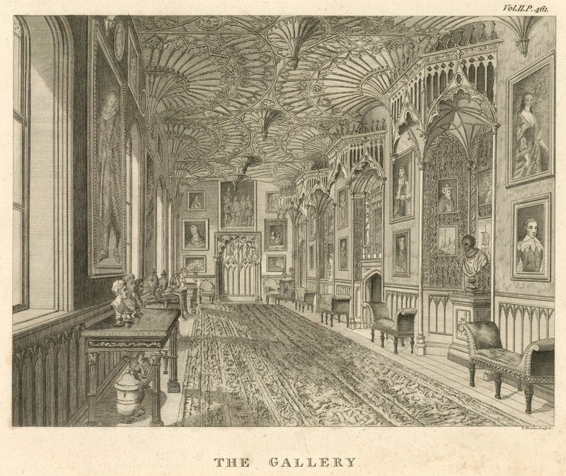 Strawberry Hill'deki Galeri, Twickenham, Londra by English School
