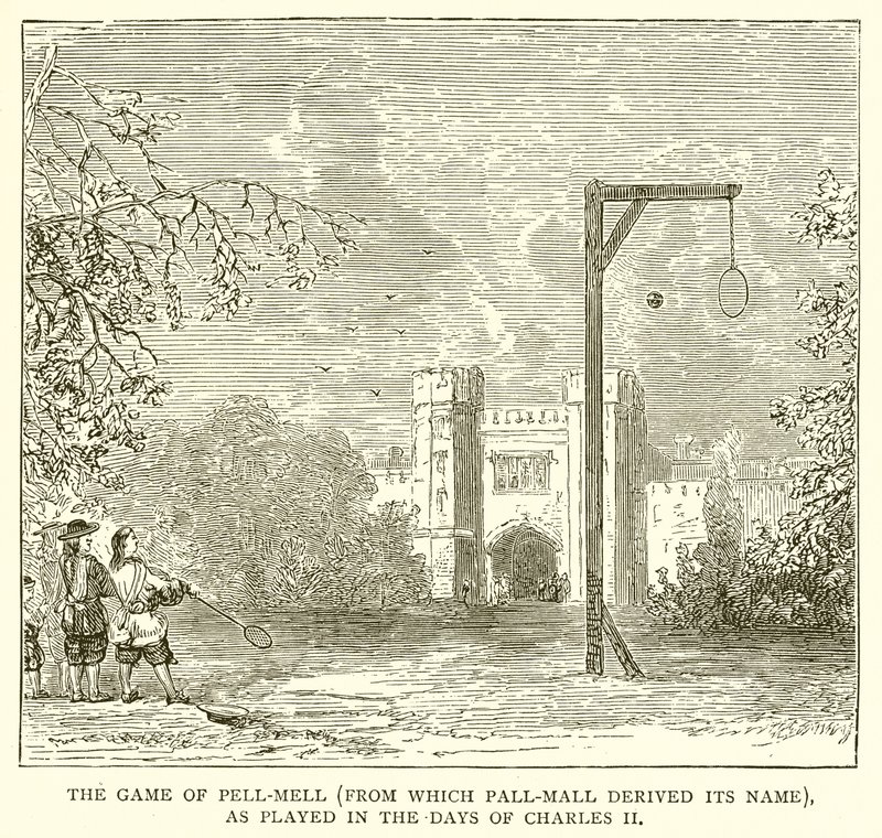 II. Charles Günlerinde Oynandığı Şekliyle Pell-Mell Oyunu (Pall-Mall Adını Türetmiştir) by English School