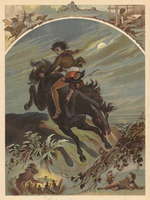 İyi Cüce ve Kötü Cin (chromolitho) by English School