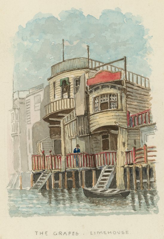 The Grapes, Limehouse, Londra (kağıt üzerinde wc) by English School