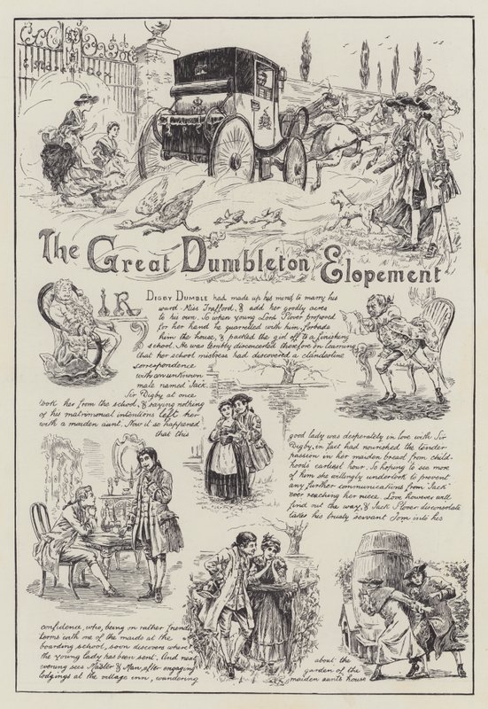Büyük Dumbleton Kaçışı (gravür) by English School