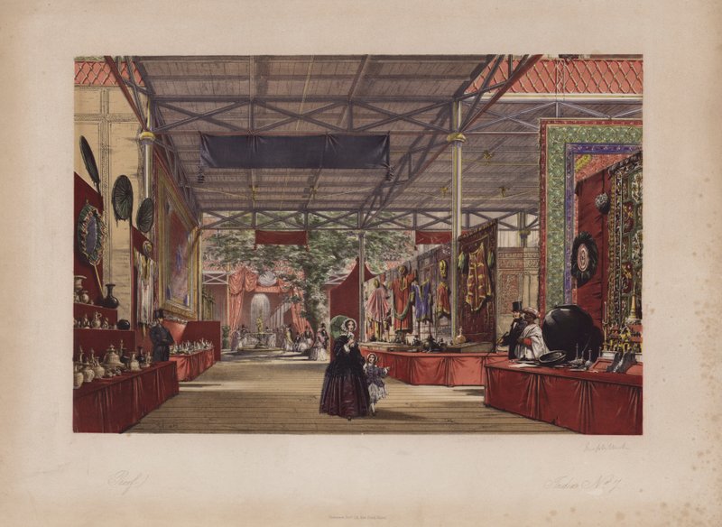 Büyük Sergi 1851, Hindistan No 7 (renkli gravür) by English School
