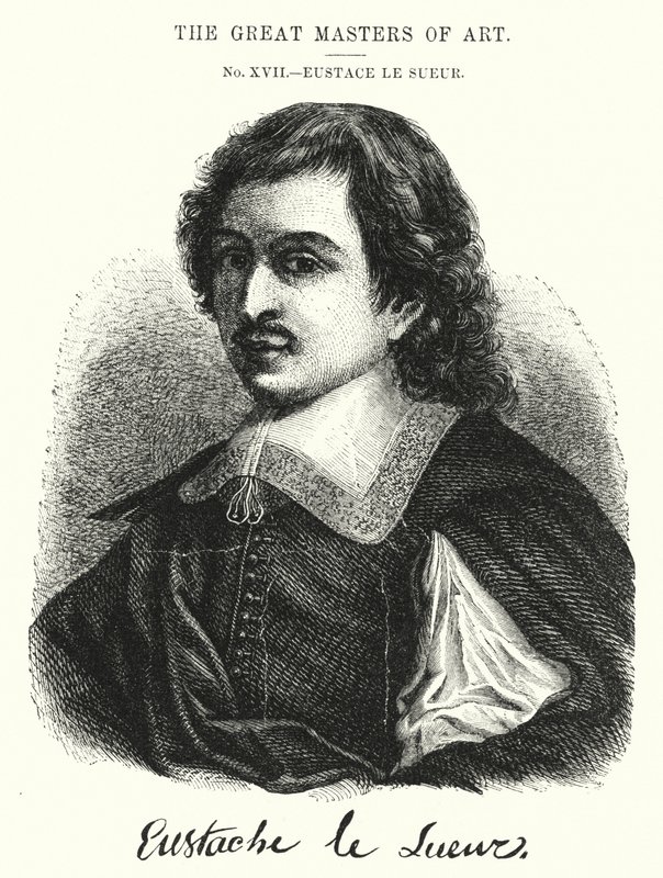 Büyük Sanat Ustası, Eustace Le Sueur (gravür) by English School