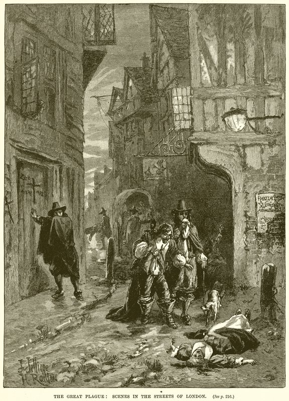 Büyük Veba: Londra Sokaklarında Sahneler by English School