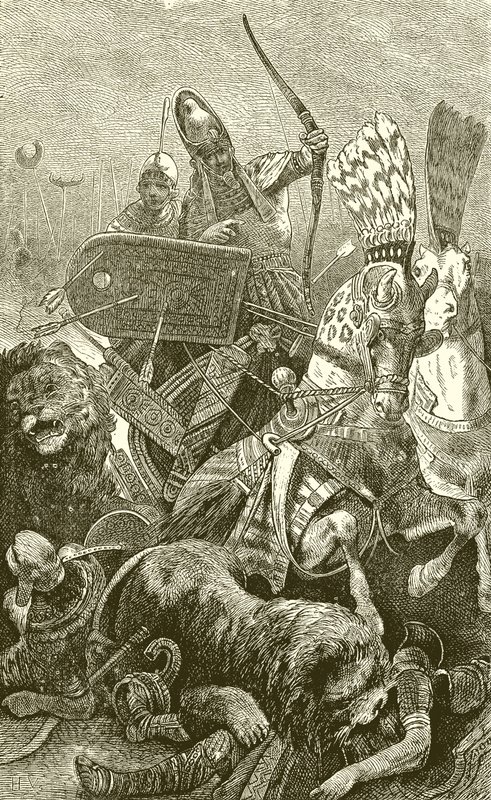 Kadeş Savaşında Büyük Sesostris (II. Ramses) by English School