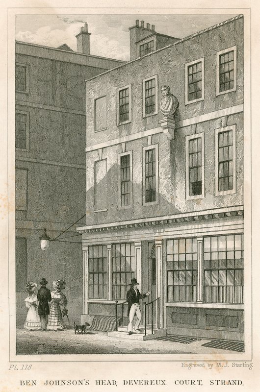Grecian Coffee House, Devereux Court, Strand, Ben Johnson
