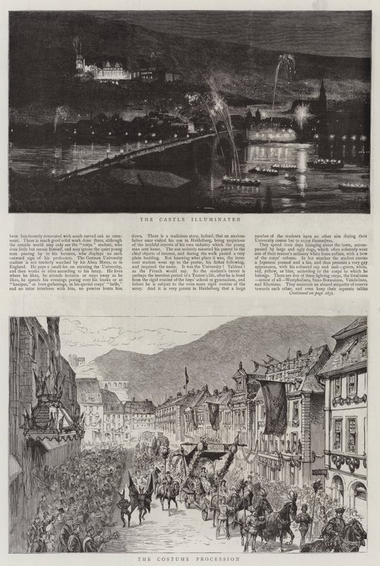 Heidelberg Şenlikleri (gravür) by English School
