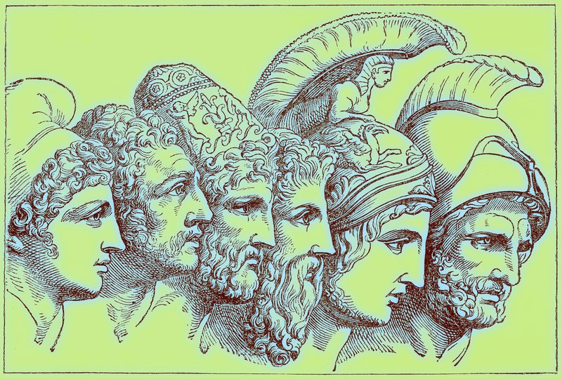 Truva Savaşı Kahramanları: Paris, Diomedes, Odysseus, Nestor, Aşil, Agamemnon, The Illustrated History of the World