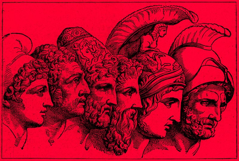 Truva Savaşı Kahramanları: Paris, Diomedes, Odysseus, Nestor, Aşil, Agamemnon, The Illustrated History of the World