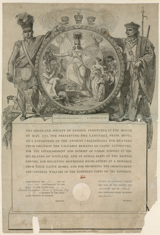 Londra Highland Derneği. 1778