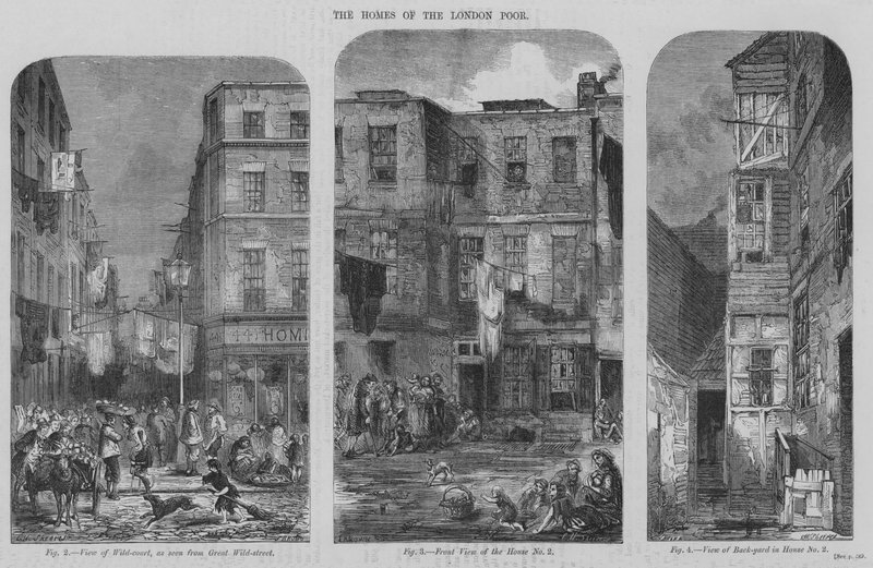 Londra Yoksullarının Evleri (gravür) by English School