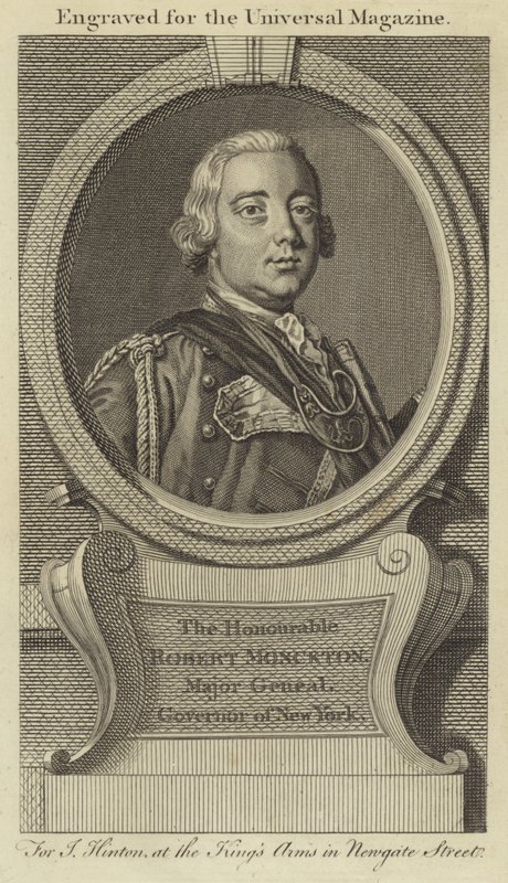 Saygıdeğer Robert Monckton, Tümgeneral, New York Valisi by English School