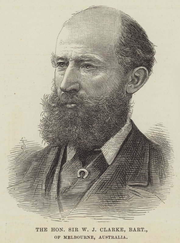 Saygıdeğer Sir WJ Clarke, Baronet, Melbourne, Avustralya (gravür) by English School