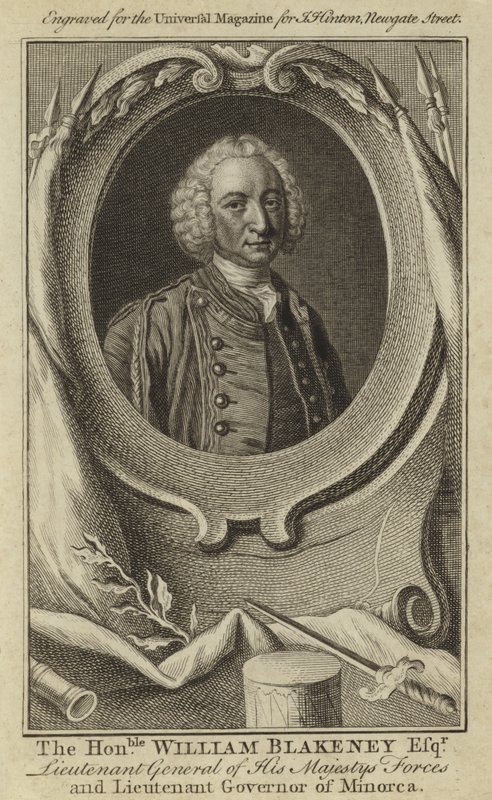 Sayın William Blakeney Esquire, Majesteleri Kuvvetlerinin Korgenerali ve Minorka Valisi by English School