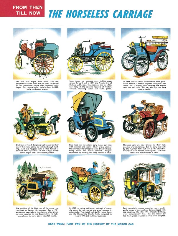 Horseless Carriage, arabanın tarihi by English School