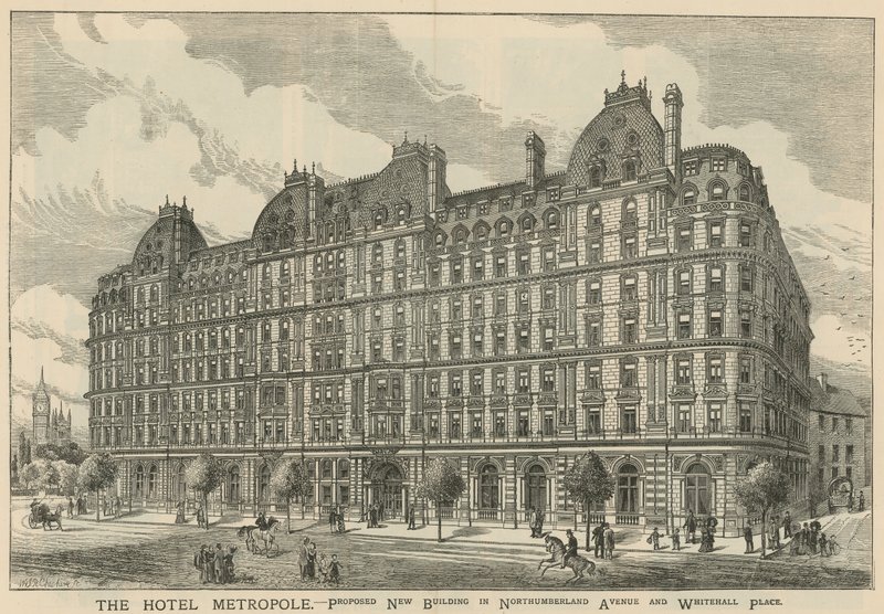 Hotel Metropole, Northumberland Avenue ve Whitehall Place