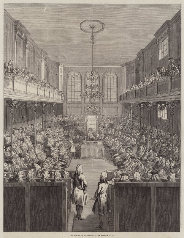 Avam Kamarası Oturumu 1741-2 (gravür) by English School