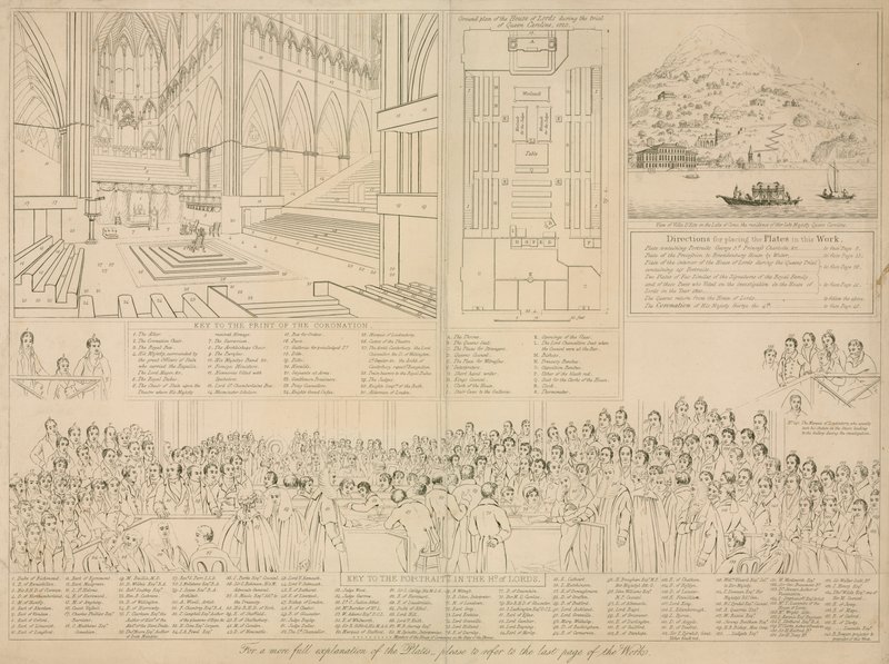 Lordlar Kamarası, Kraliçe Caroline'in 1820'deki duruşması sırasında by English School