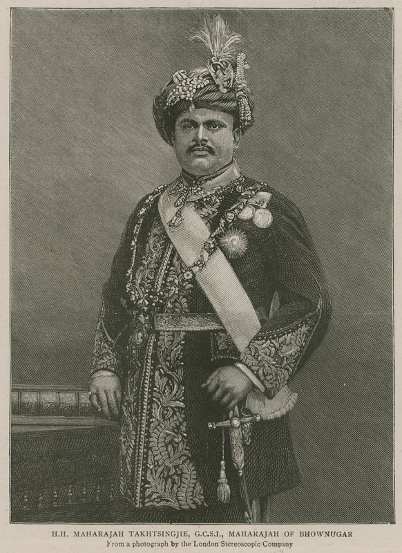 İmparatorluk Enstitüsü: Ekselansları Maharaja Takhtsinhji, Bhownugar Mihracesi by English School
