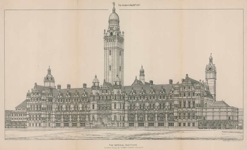 The Imperial Institute: Thomas Edward Collcutt tarafından kabul edilen tasarım by English School