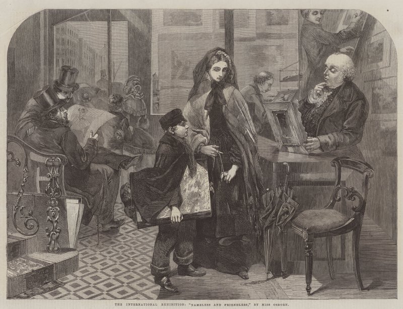 Uluslararası Sergi, "İsimsiz ve Dostsuz" (gravür) by English School