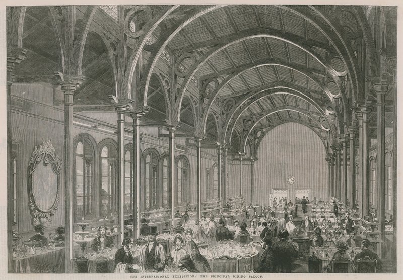 Uluslararası Sergi; ana yemek salonu by English School