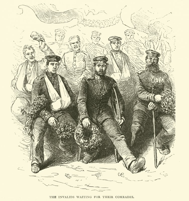 Yoldaşlarını Bekleyen Sakatlar, 1871-2 by English School