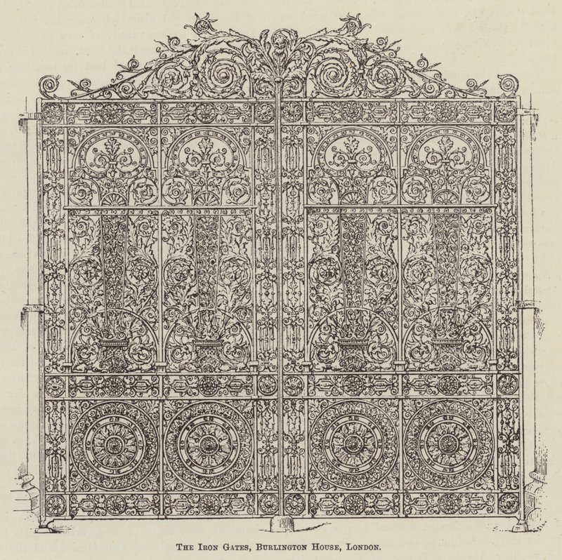 Demir Kapılar, Burlington House, Londra (gravür) by English School