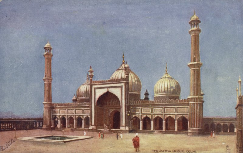 Jumma Musjid, Delhi (renkli lito) by English School