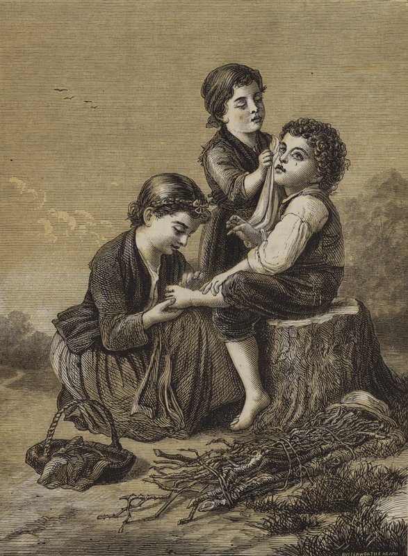Nazik Küçük Kızkardeşler (gravür) by English School