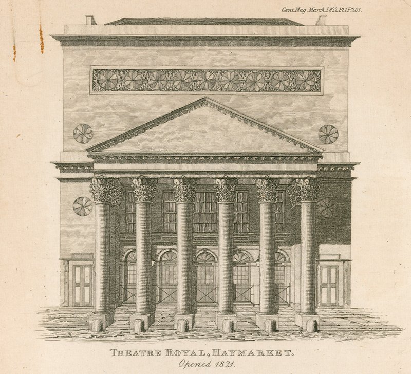 Kings Theatre, Haymarket, Londra, 1821