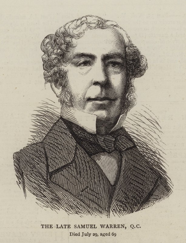 Geç Samuel Warren, QC (gravür) by English School