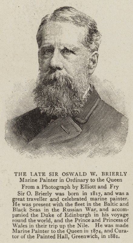 Geç Sir Oswald W Brierly (gravür) by English School
