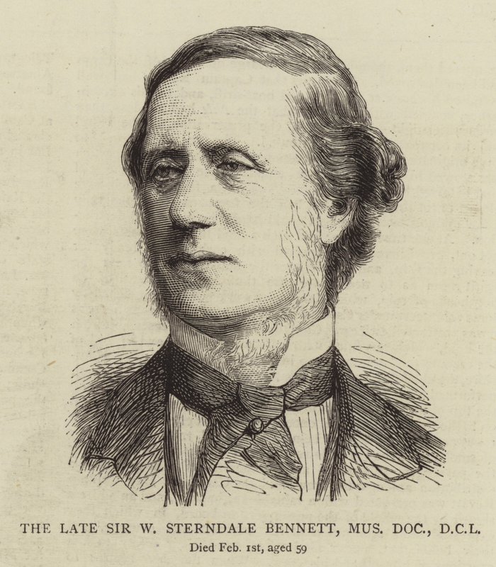 Geç Sir W Sterndale Bennett, Muş Doc, DCL (gravür) by English School