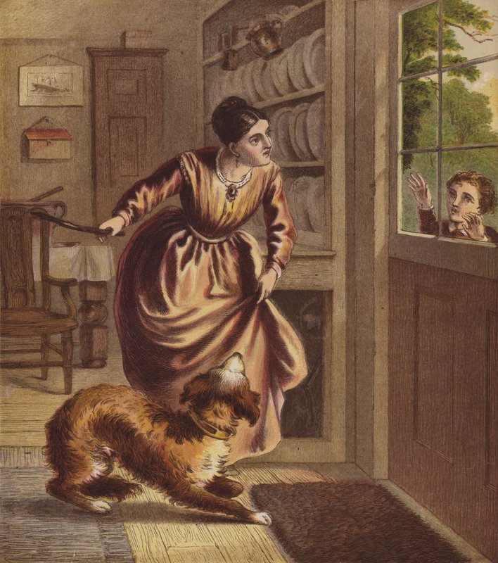 Küçük Köpek Trusty (renkli taş baskı) by English School
