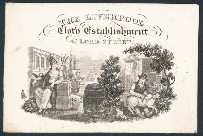 Liverpool Kumaş Kuruluşu, ticari kart by English School