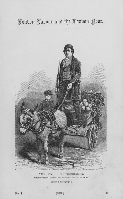 Londra Costermonger (gravür) by English School