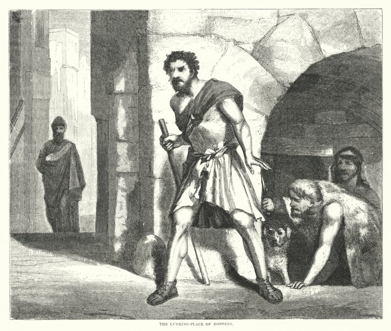 Hırsızların Gizlendiği Yer (gravür) by English School