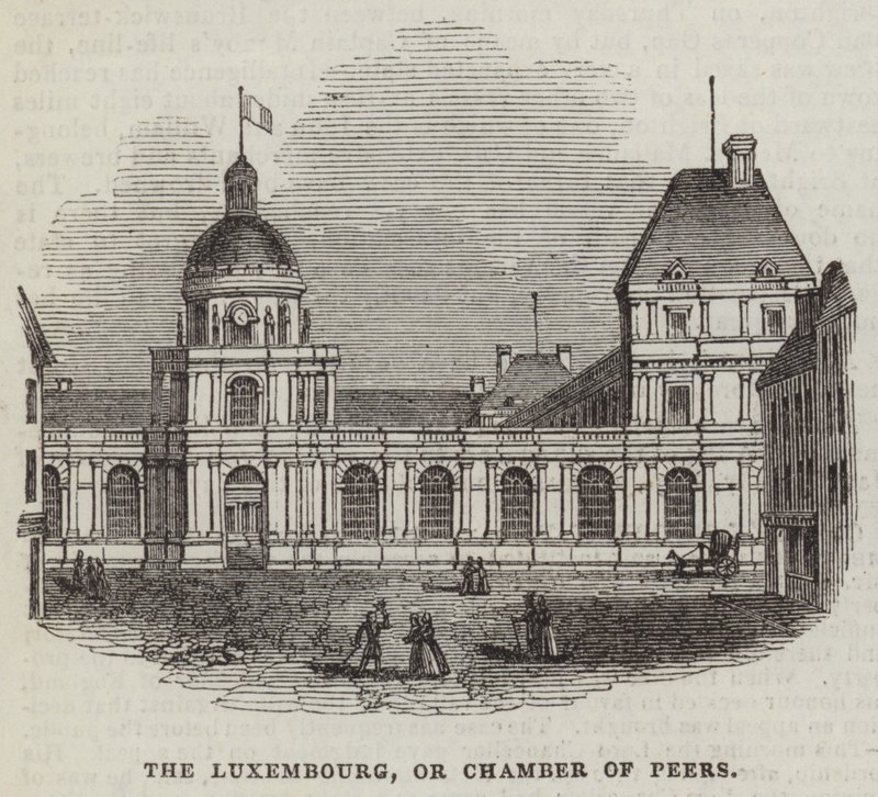 Lüksemburg veya Akranlar Odası (gravür) by English School