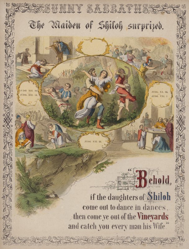 Shiloh Bakiresi şaşırttı (renkli gravür) by English School