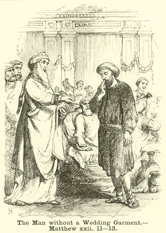 Düğün Elbisesi Olmayan Adam, Matta, xxii, 11, 13 by English School