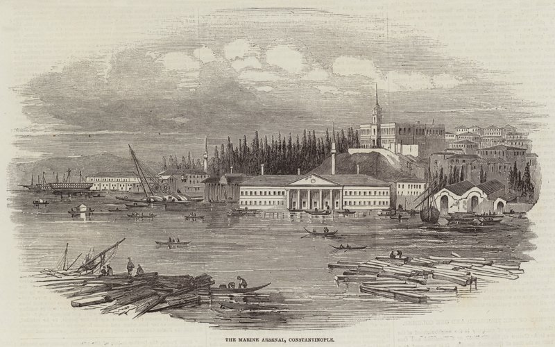 Deniz Arsenal, Konstantinopolis (gravür) by English School