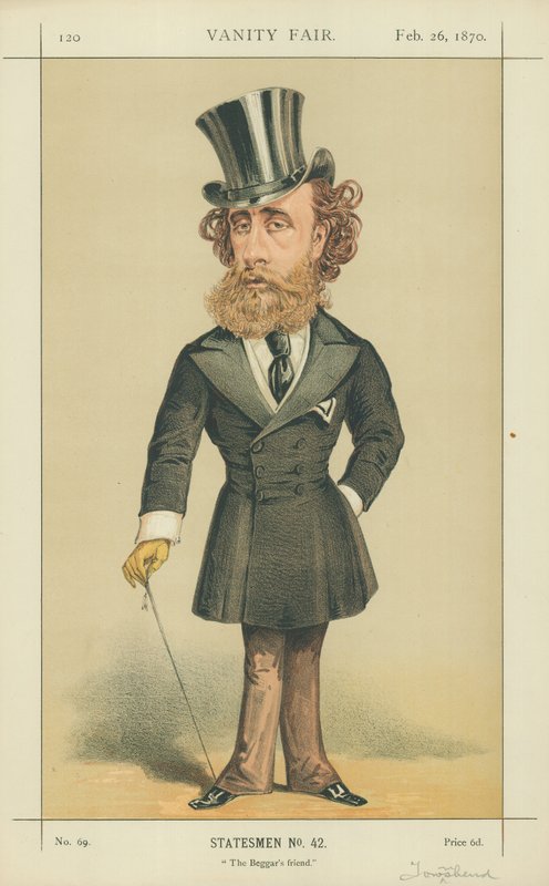Marquis (John) Townshend, Dilencilerin Arkadaşı, 26 Şubat 1870, Vanity Fair karikatürü by English School